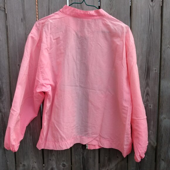 Vintage L.A. Gear Jacket Neon Pink Nylon Windbreaker Baggy Faded Made in U.S.A. - Picture 6 of 9
